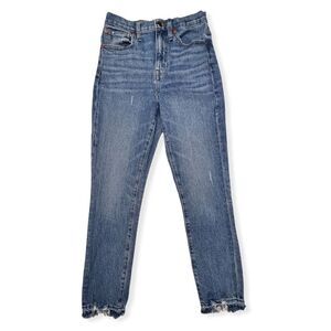 Madewell The Tall High-Rise Slim Crop Boyjean in Melbourne Wash